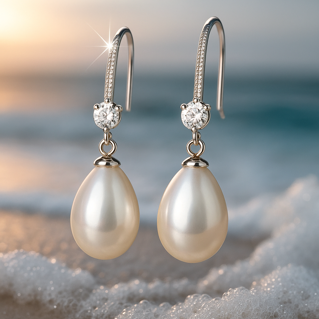 Ocean Glow Wave Earrings