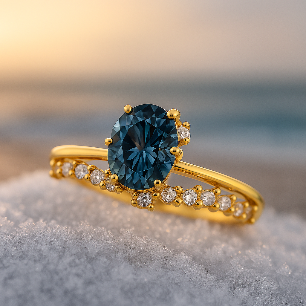 Radiant Blue Glow Ring