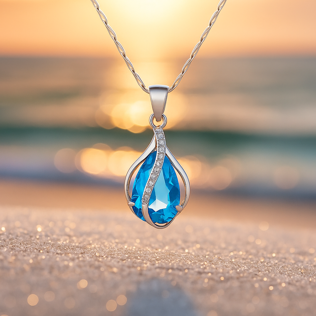 Luminous Blue Grace Necklace