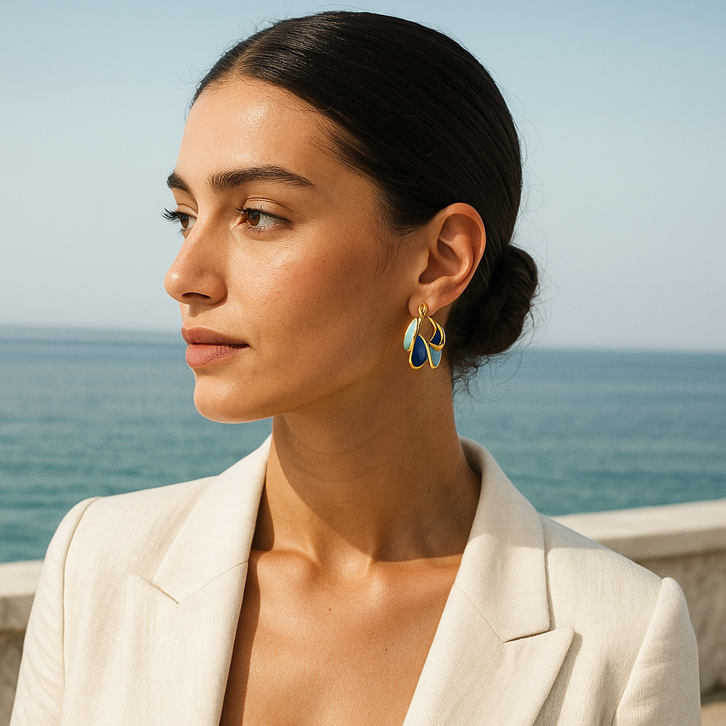 Morning Mist Waves Earrings