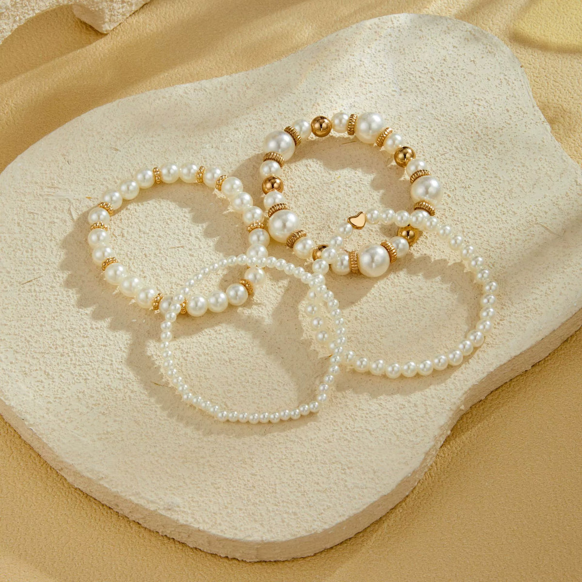 Pearl Bracelet Set | Supporting Breast Cancer Awareness
