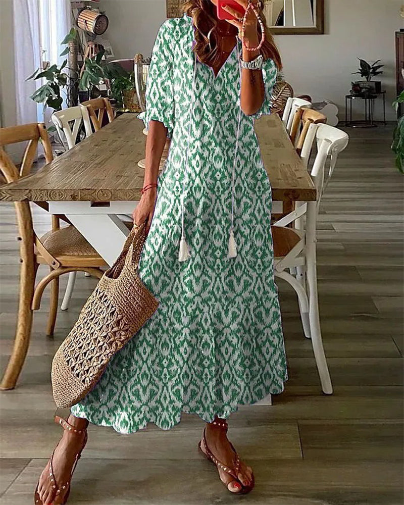 Mikaela | Stylish Boho Belly-Covering Dress