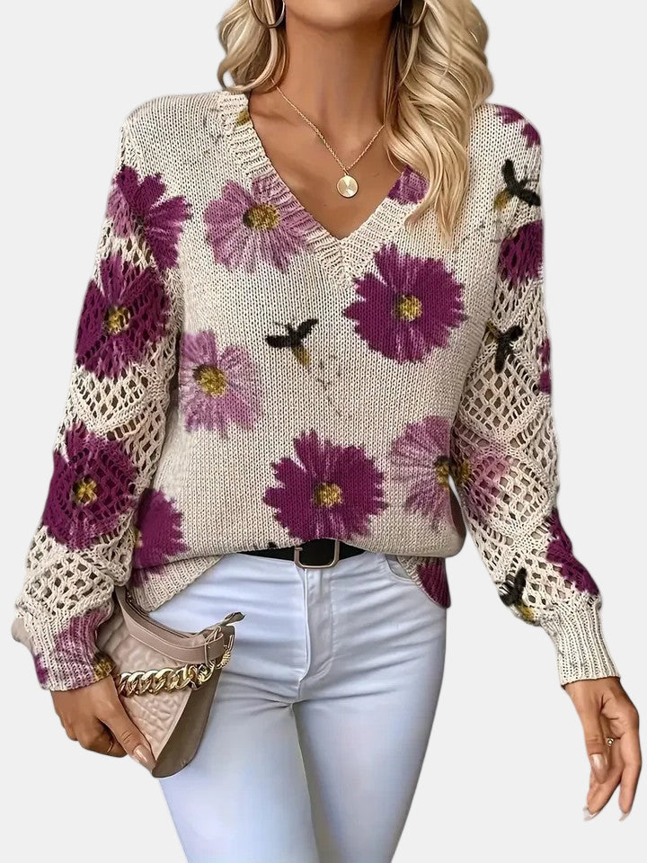 AMELIE | Elegant Floral Cardigan