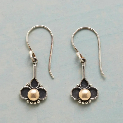 Elegant Clover Pearl Silver Earrings