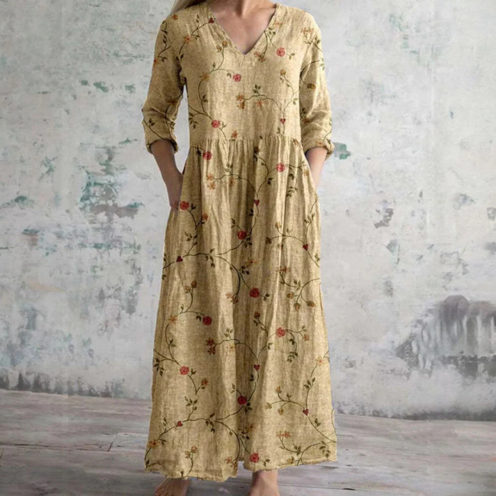 Karry | Elegant Vintage Floral Dress