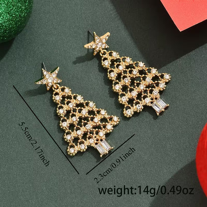 Sparkling Christmas Tree Earrings
