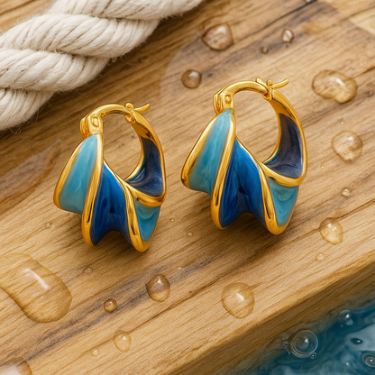 Morning Mist Waves Earrings