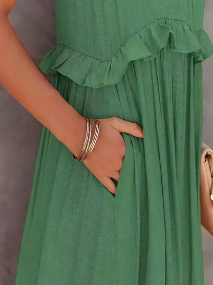 ANETA | Elegant Sleeveless Dress with Ruffles