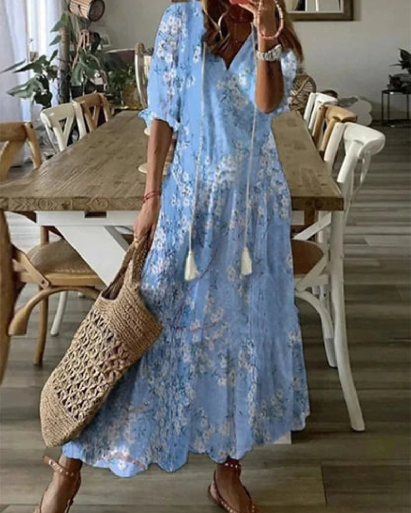 Mikaela | Stylish Boho Belly-Covering Dress