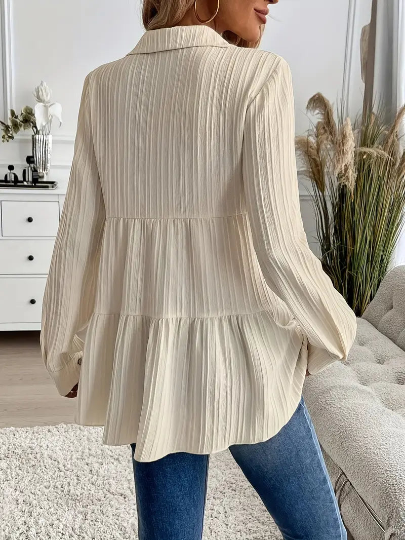 MELINDA | Stylish Long Sleeve Shirt With Buttons