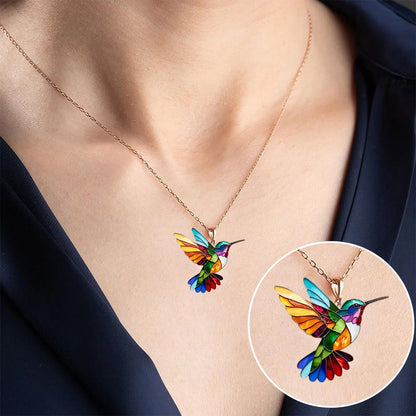 Hummingbird Glow Necklace | Breast Cancer Support & Hope |1+1 Free |