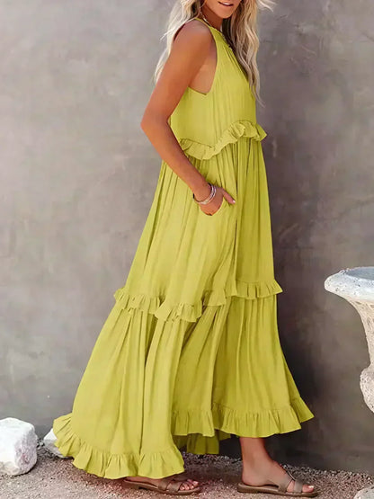 ANETA | Elegant Sleeveless Dress with Ruffles
