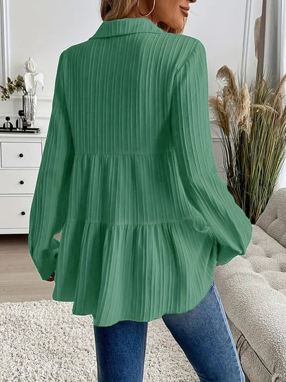 MELINDA | Stylish Long Sleeve Shirt With Buttons