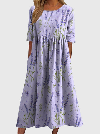 Izza | Elegant Slimming Floral Dress