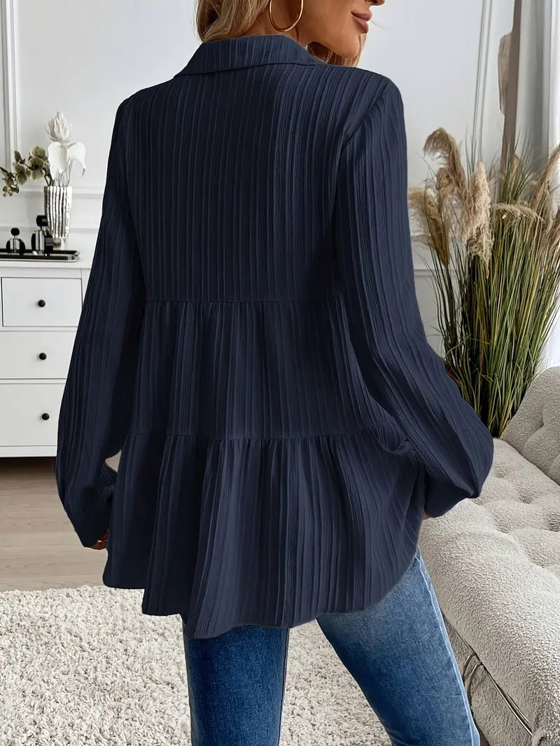 MELINDA | Stylish Long Sleeve Shirt With Buttons
