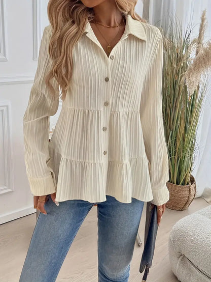 MELINDA | Stylish Long Sleeve Shirt With Buttons