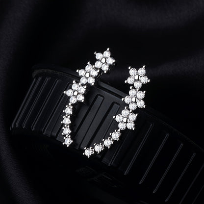 Luxury Floral Rhinestone Earrings