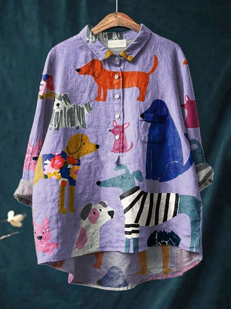 EMMA | Colorful Pups Shirt