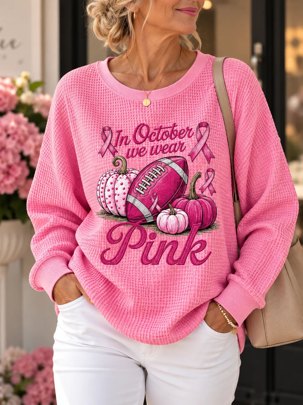 This October we wear Pink 2026 Long Sleeve Top