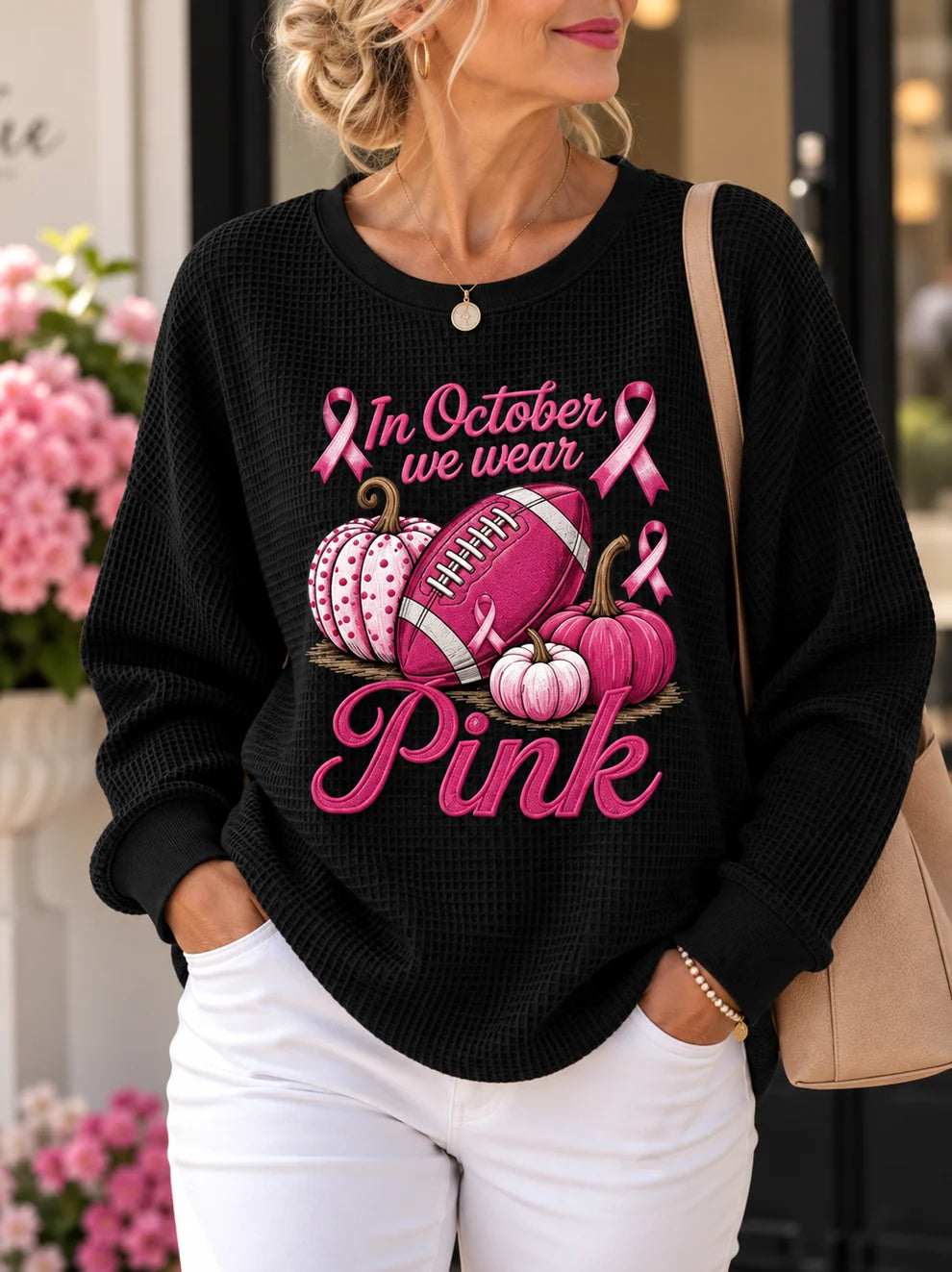 This October we wear Pink 2026 Long Sleeve Top