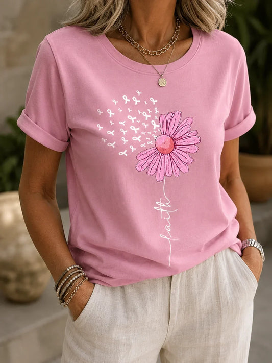 Casual Pink Faith Tshirt - 2026