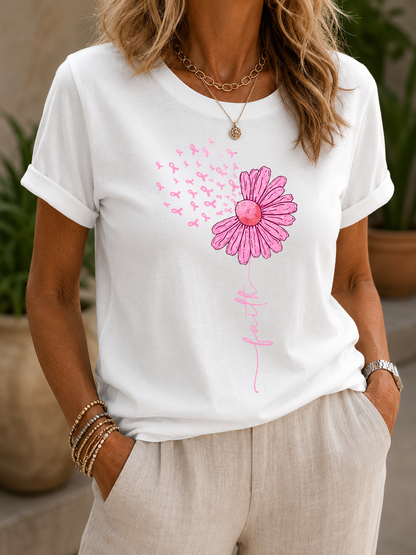 Casual Pink Awareness Tshirt