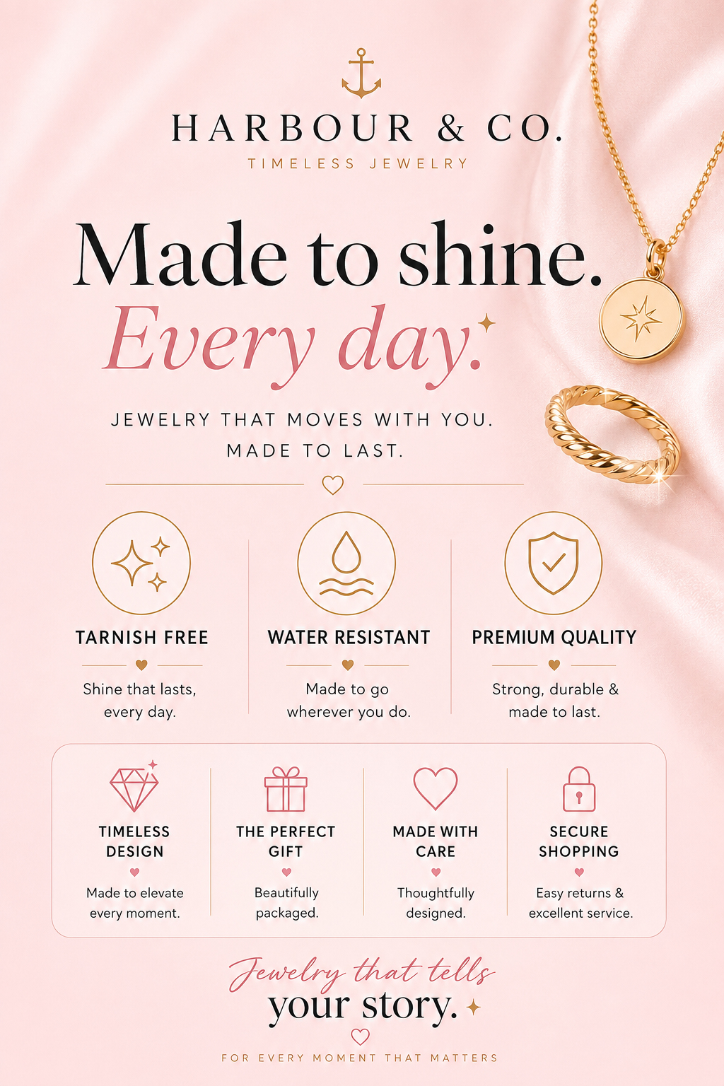Breast Cancer Awareness | Hanging Pearl Drops