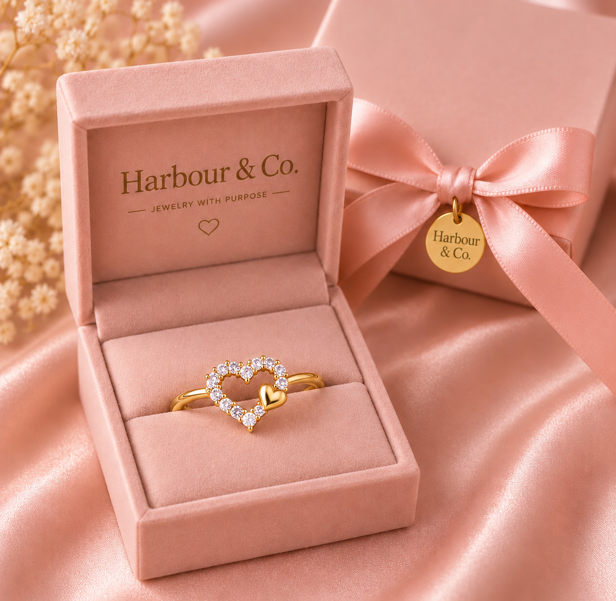 Sparkling Heart Ring – Elegant Crystal Love Ring