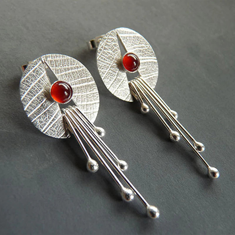 Crimson Drift Earrings