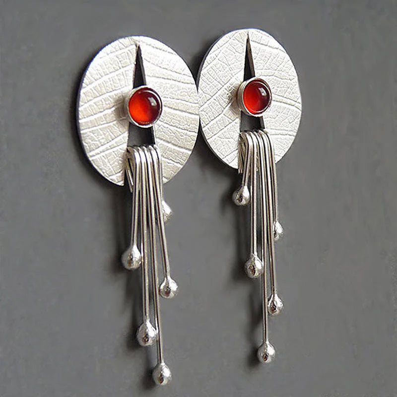 Crimson Drift Earrings