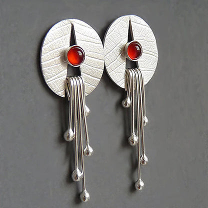 Crimson Drift Earrings