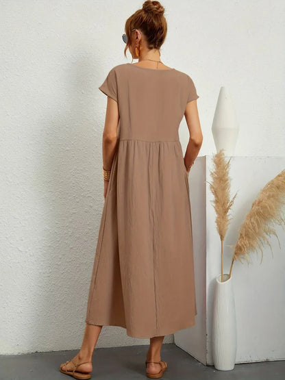 Lightweight Soft Cotton Dress with Pockets
