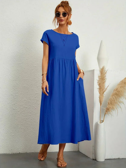 Lightweight Soft Cotton Dress with Pockets