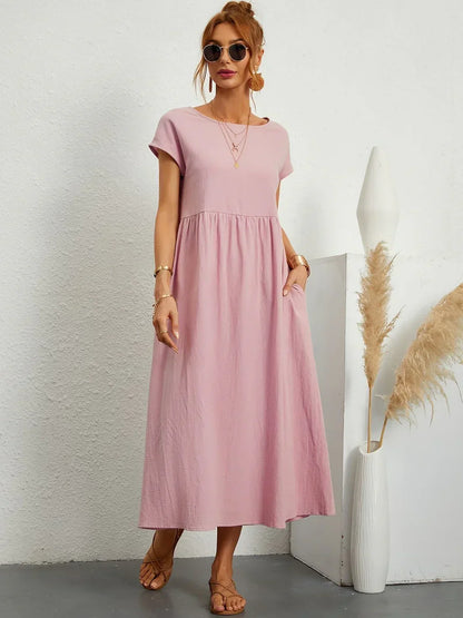 Lightweight Soft Cotton Dress with Pockets