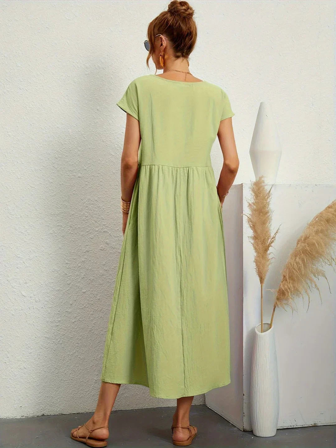 Lightweight Soft Cotton Dress with Pockets