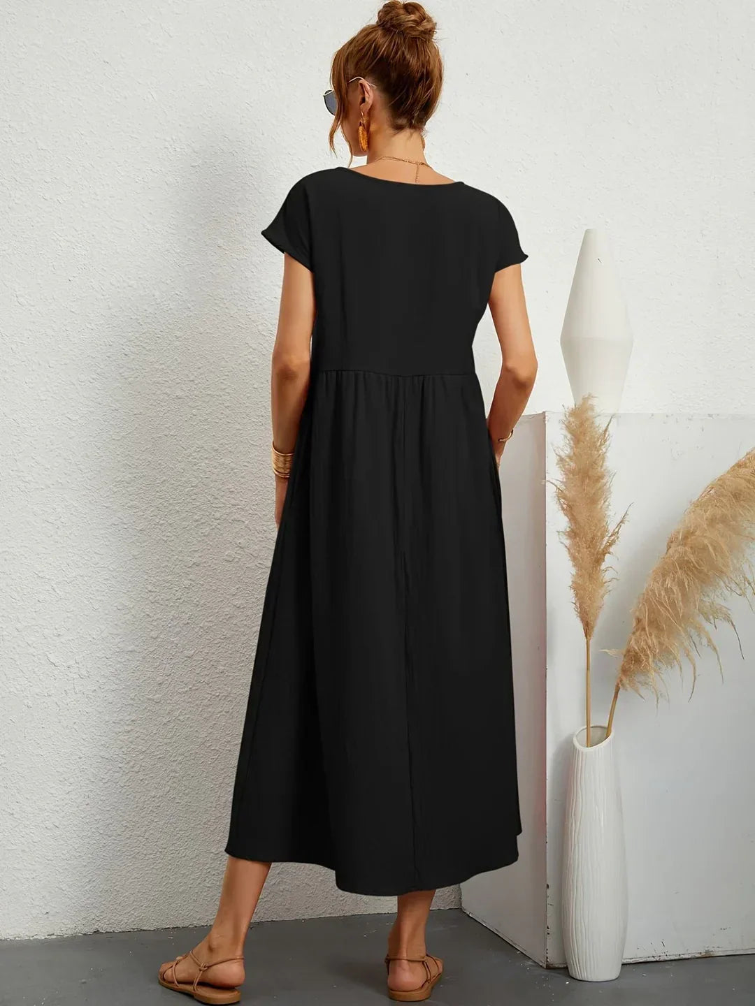 Lightweight Soft Cotton Dress with Pockets
