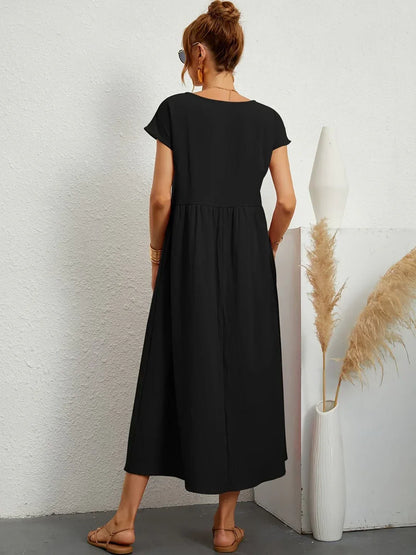 Lightweight Soft Cotton Dress with Pockets