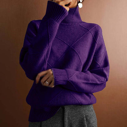 DENISE – Casual Solid Color Knit Sweater