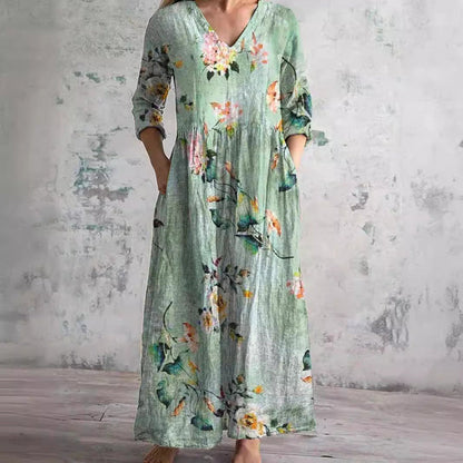 Karry | Elegant Vintage Floral Dress