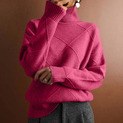 DENISE – Casual Solid Color Knit Sweater