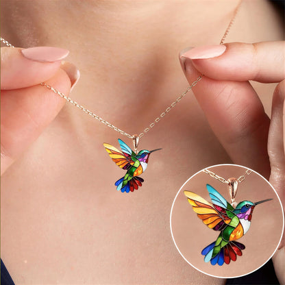 Hummingbird Glow Necklace | Breast Cancer Support & Hope |1+1 Free |
