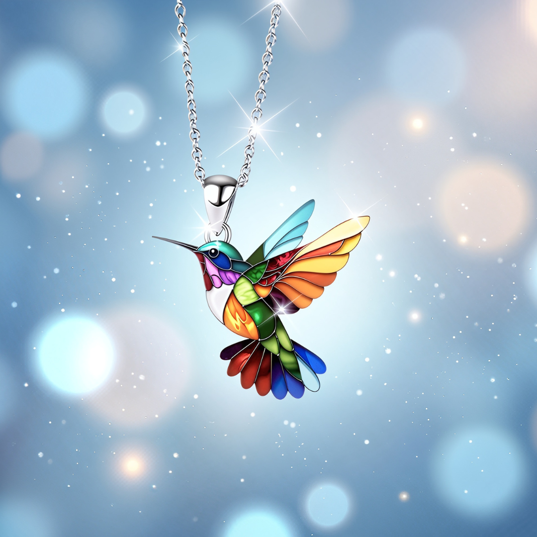 Hummingbird Glow Necklace | Breast Cancer Support & Hope |1+1 Free |