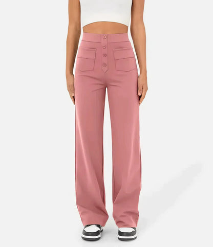 Marjorie | High-Waist Stretch & No-Pill Trouser – Timeless Confidence
