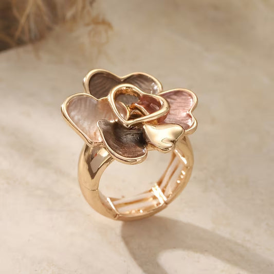 Heart-Shaped Floral Rings | Support Breast Cancer | 1+1 FREE TODAY