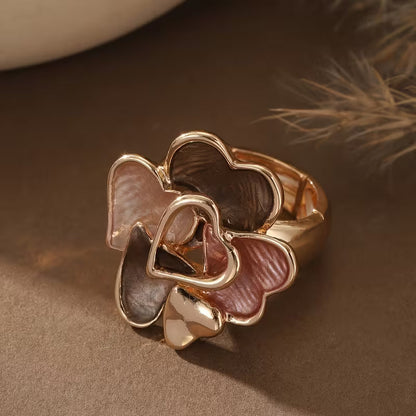 Heart-Shaped Floral Rings | Support Breast Cancer | 1+1 FREE TODAY