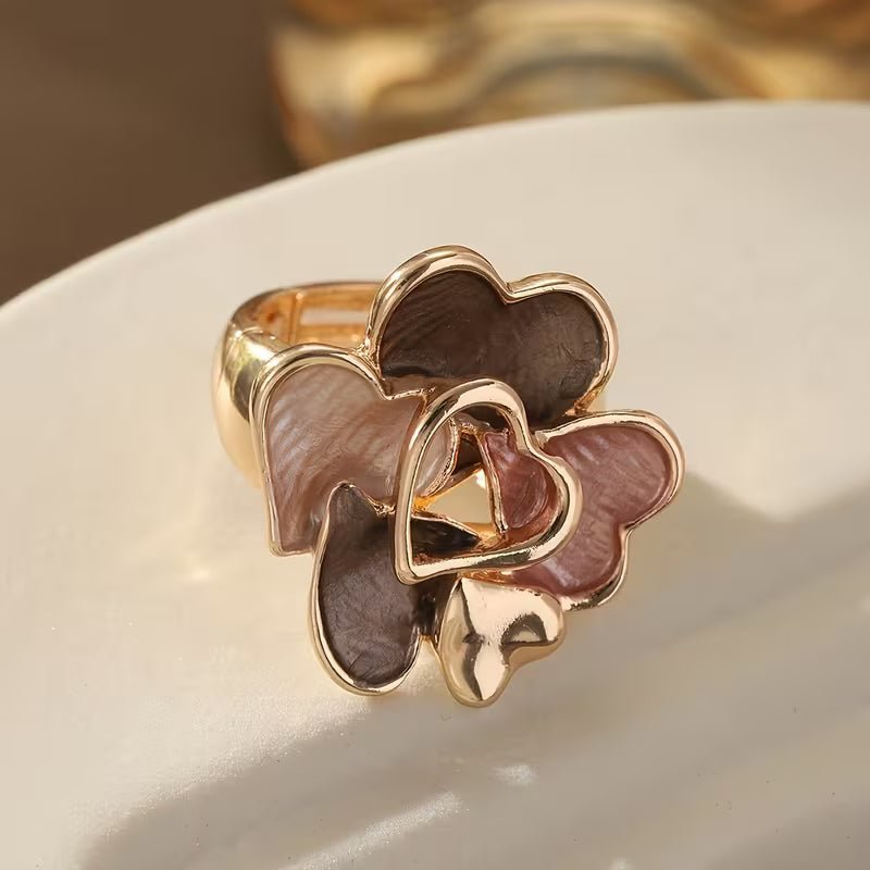 Heart-Shaped Floral Rings | Support Breast Cancer | 1+1 FREE TODAY