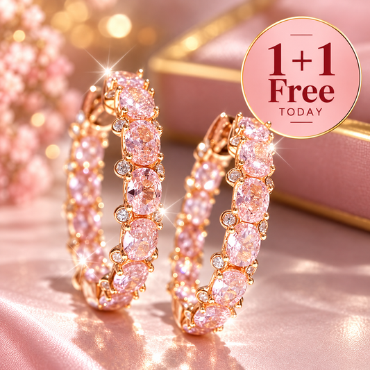 Exclusive Hope Earrings with Pink Crystals