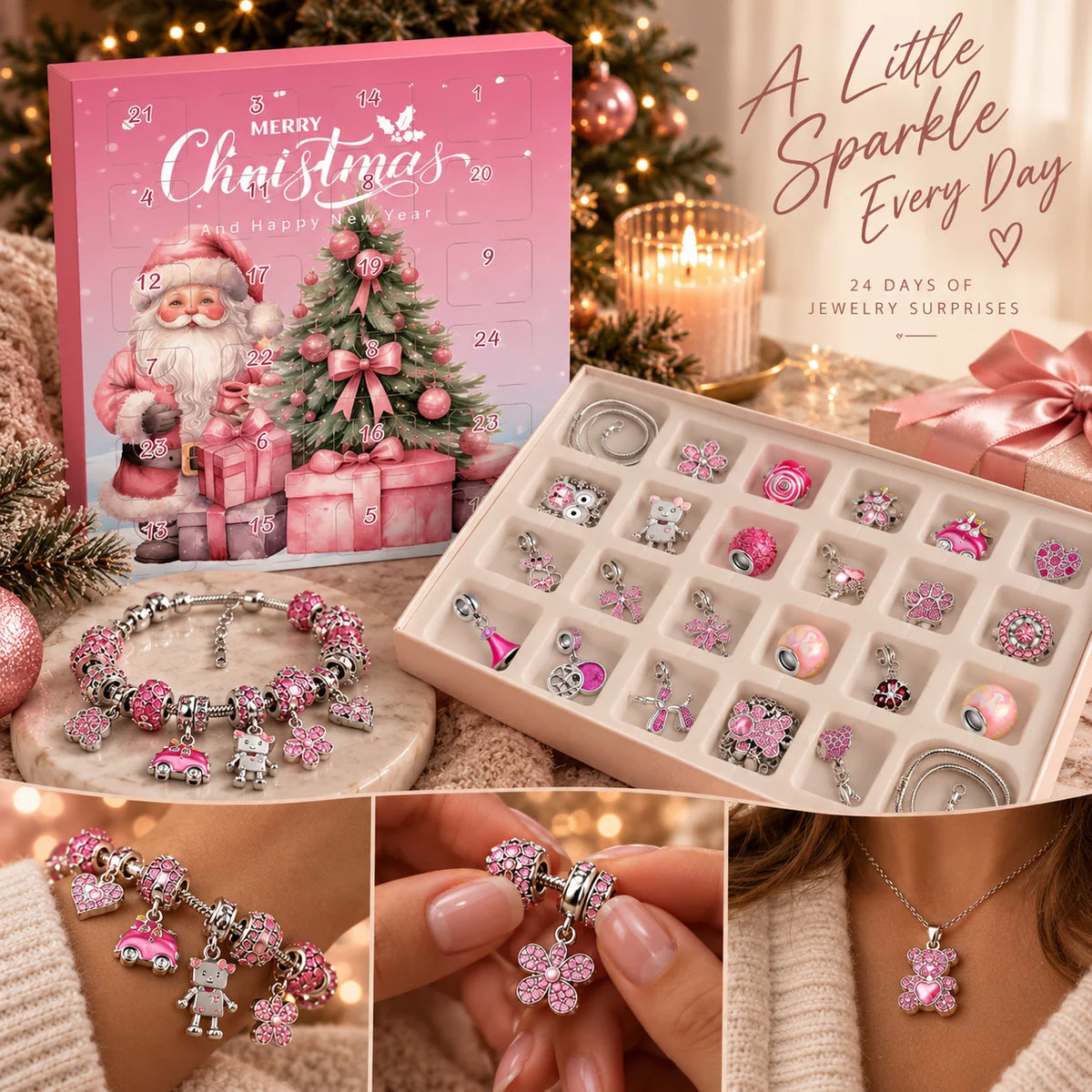 Pink Sparkle | 24-Day Jewelry Advent Calendar