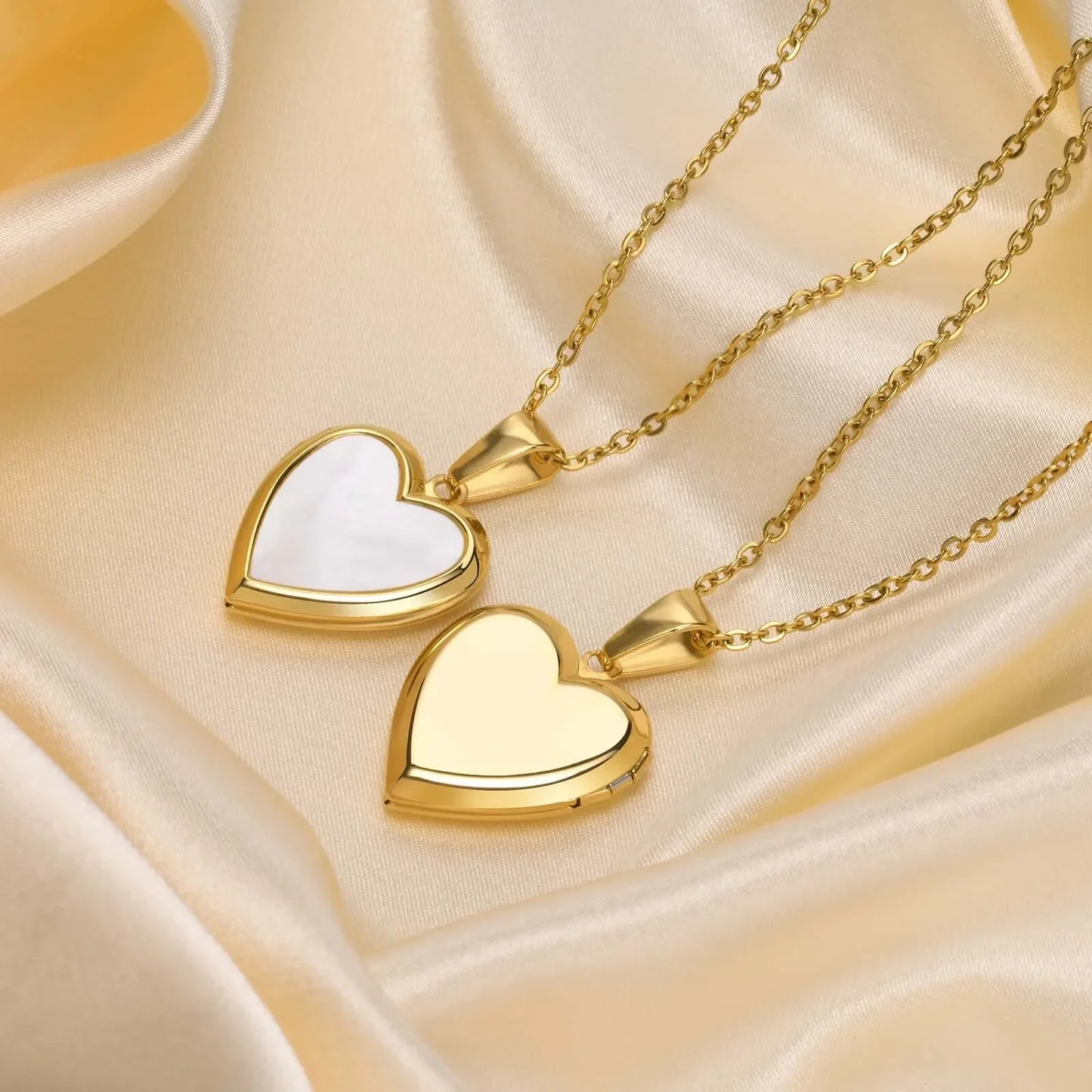 Sophisticated Stainless Steel Heart Photo Locket