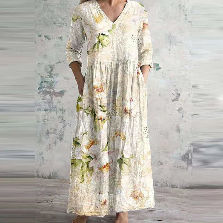 Karry | Elegant Vintage Floral Dress